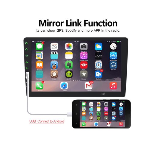 

qn8035 12v 1 pcs 7 inch 2 din hd 1080p for android mobilephone car radio stereo mp5 player rear view camera for wince system