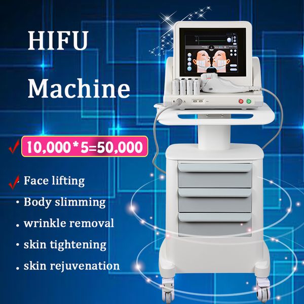 2023 Hifu máquina de remoção de rugas Hifu para salão de beleza de alta intensidade focada ultra-som cavitação hifu cartucho beuaty equipamentos navio livre
