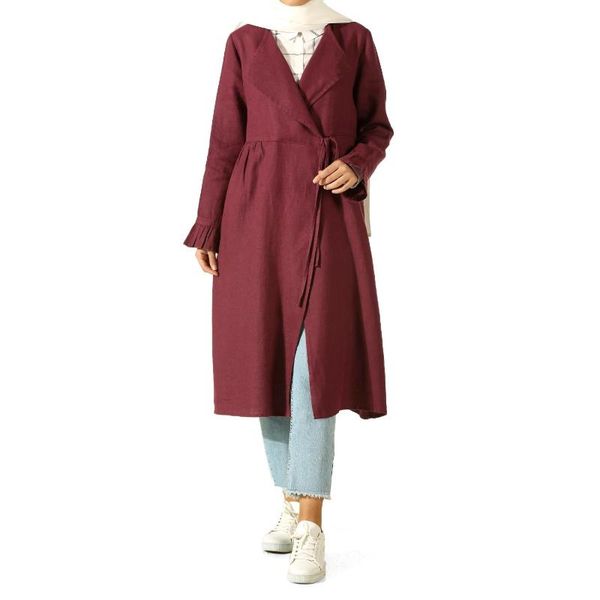 

smocked linen cape, Tan;black