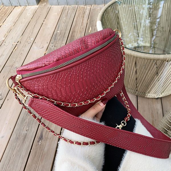 

crocodile pattern pu leather crossbody bags for women 2019 small shoulder messenger bag female travel handbags chain bag