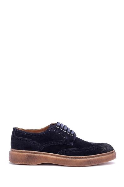 

derimod genuine leather navy blue men 's shoes, Black