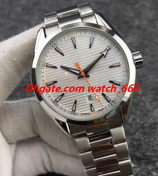 

new version luxury watch male 41.5mm m@ster chr0nometer unworn 220.10.38.20.03.001 steel bracelet automatic fashion men's watch, Slivery;brown