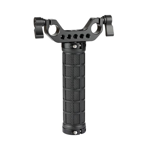 

camvate rubber hand grip with dual rod clamp for handheld camera stabilizer c2090
