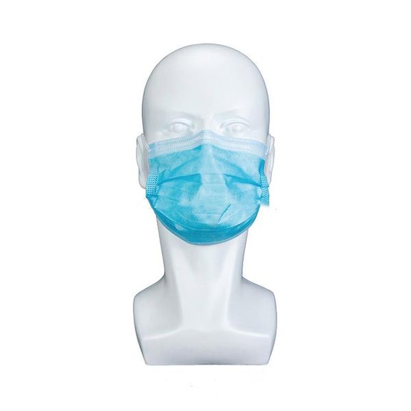 

in stock disposable face mask blue non woven ear-loop 3ply dust mascarillas mouth mascherine protective masks dhl