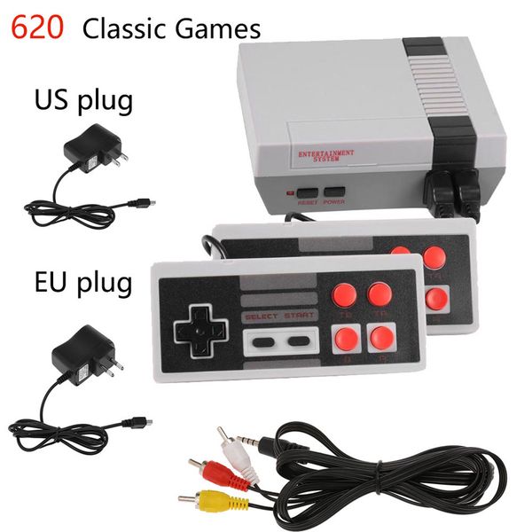 

tv mini video game console handheld family recreation game dual gamepad av port built-in 620 classic games retro gaming player
