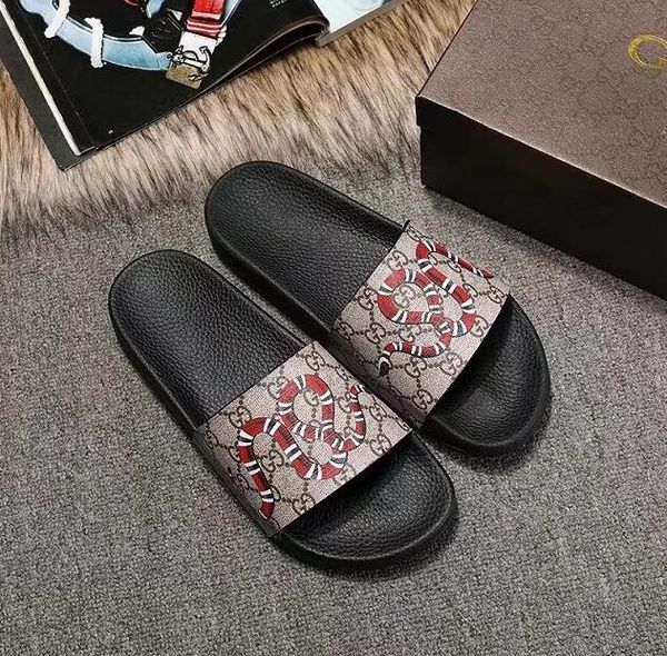 

rubber slide sandal floral brocade men slipper gear bottoms flip flops women striped beach causal slipper us6-12 029, Black
