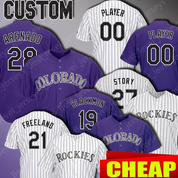 

Rockies Jerseys Colorado 28 Nolan Arenado Jersey 19 Charlie Blackmon 21 Kyle Freeland 27 Trevor Story Jerseys 24 Ryan McMahon Custom basebal