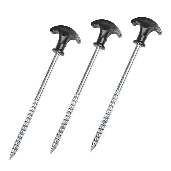 

ji rock stainless steel spiral tent nail windproof awning permafrost ice drilling lengthen rough t-type steel nail