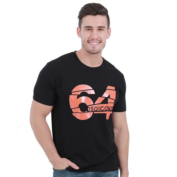 

luxury men's designer t-shirt summer fashion men's t-shirt number 64 simple wild, White;black