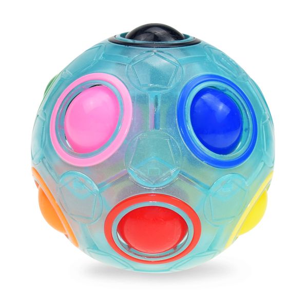 

creative spheric magic rainbow ball plastic magic balls puzzle children educational learning luminous cube toys for children