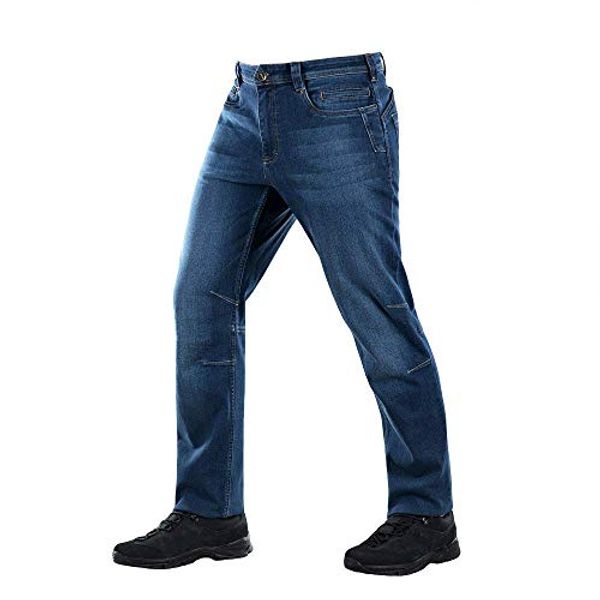 

tac tactical jeans pants - for men - flex denim regular fit, Blue