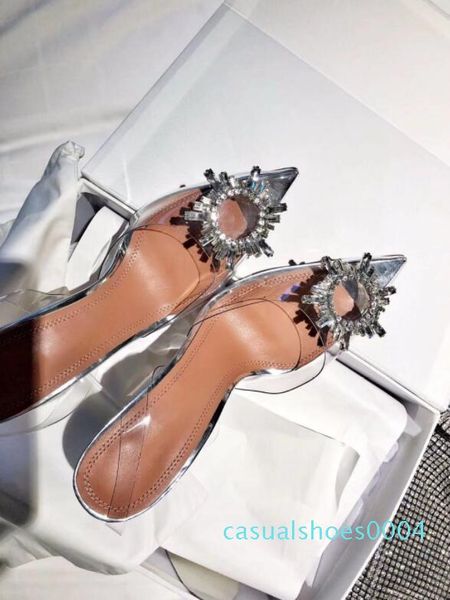 

perfect official quality amina shoes begum crystal-embellished pvc slingback pumps muaddi restocks begum pvc slingbacks 5cm high heel df24, Black