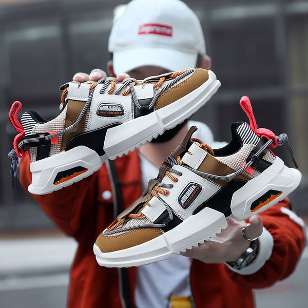 

2020 running shoes for men boy's sport shoes breathable mens running shoes size sneakers men y200612, Black