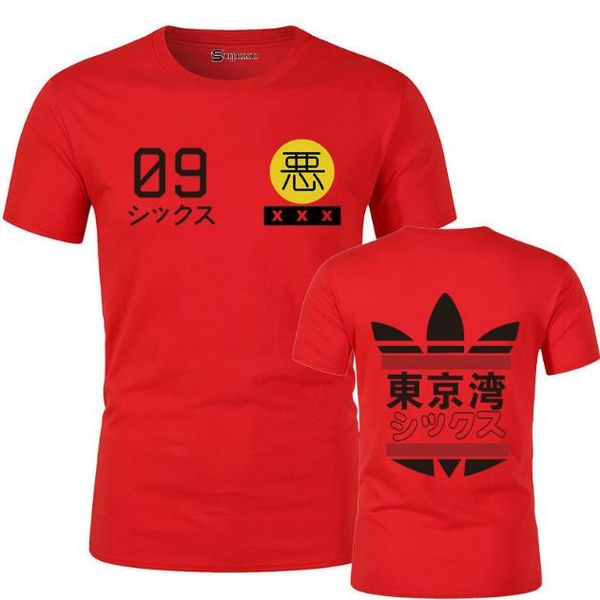 

бренд токийский залив письмо печать футболка мужская мода хип-хоп тройник уличная мужские дизайнер топы воздухопроницаемый свободного покроя, White;black