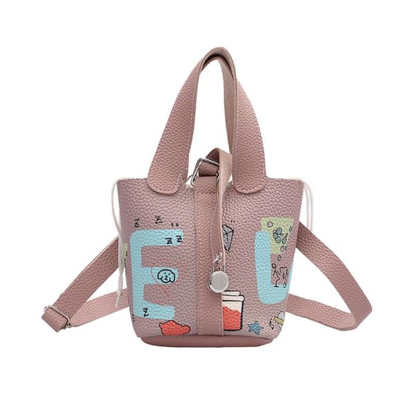 

women graffiti crossbody bag classic texture delicate creative chic leather female fashion mini totes shoulder handbags