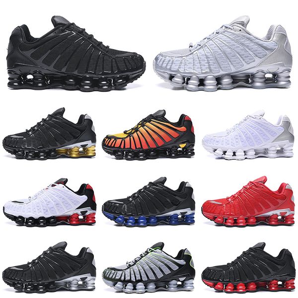 

new tl mens trainer running shoes metallic silver clay triple black university red white silver men sports sneakers size 40-46