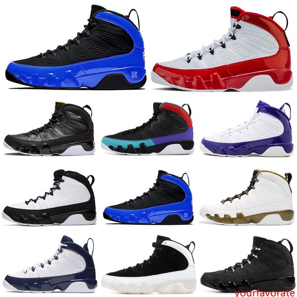 

men basketball shoes 9 9s gym red racer blue unc bred citrus anthracite og space jam mens trainers sports sneakers 7-13