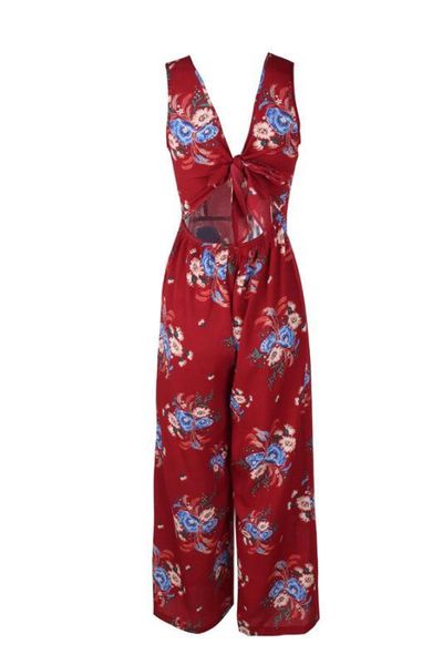 

sashes ladies jumpsuit new designer flora print breif apparel fashion rompers fashion v necck back hollow out, Black;white