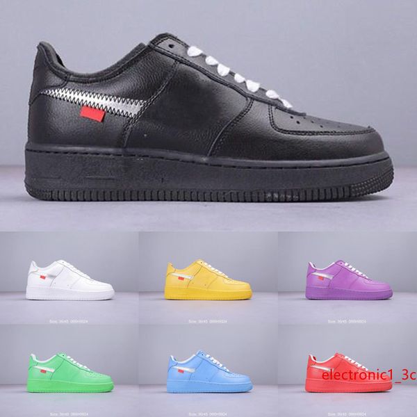 

2019 new mens one 1 running shoes for white black blue warrior sport skateboard shoes forced one low womens sneakers size 36-45