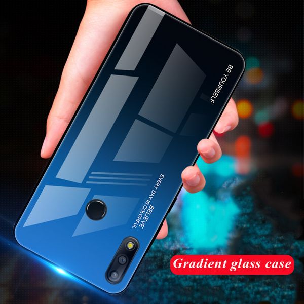 Градиент закаленные стекла Чехлы для телефона для Asus Zenfone Max M2 ZB633KL ZB631KL Case Case ZB601KL ZB602K