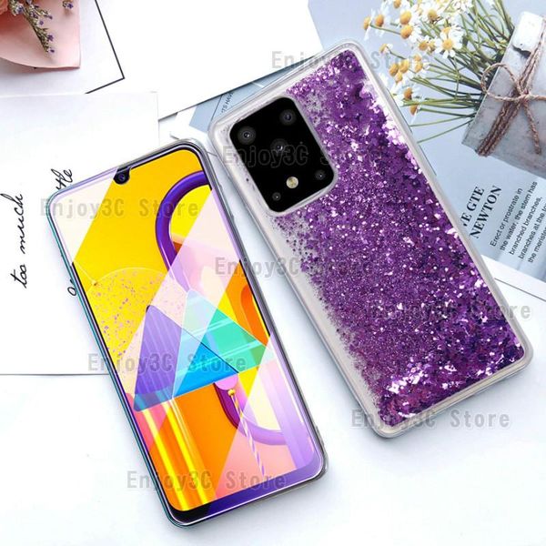 

жидкое quicksand блеск обложка для samsung galaxy a51 a71 a50 a70 soft dynamic любовь чехол для samsung s20 plus ultra note10 pro