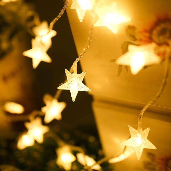 

christmas tree garlands decoration 10/20/30 2019 xmas leds stars light string fairy lights battery powered for wedding party