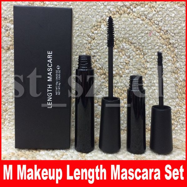 

m eye makeup 3d fiber lashes length mascara 2pcs set thick waterproof fiber cool black make up mascara