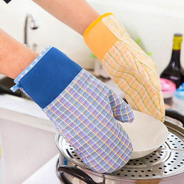 

1pcs kitchen accessories thickening oven glove heatproof cotton cooking tools microwave oven mitt non-slip