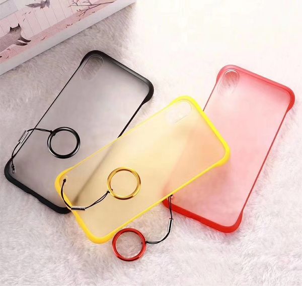 

new arrivals 4 colors mobile case covers with strap lanyard transparent phone case hard back cover for iphone x case