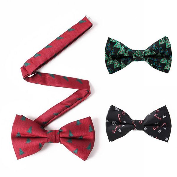 

christmas bow tie children fashion festival adjustable snowflake necktie, Black;blue