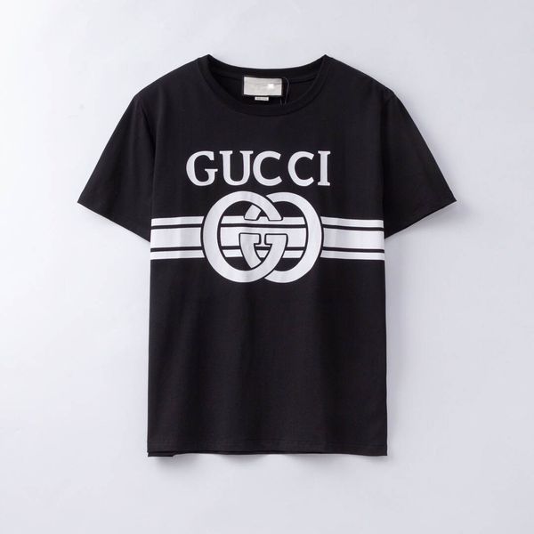 

new fashion brand designer t-shirt hip-hop black white men's clothing casual t-shirt letter printing men's t-shirt, White;black