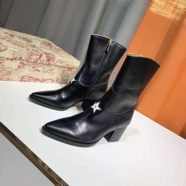 

Luxury de igner women cowboy boot fa hion martin ankle black boot talon ladie tage hoe flat heel hoe 0099 11