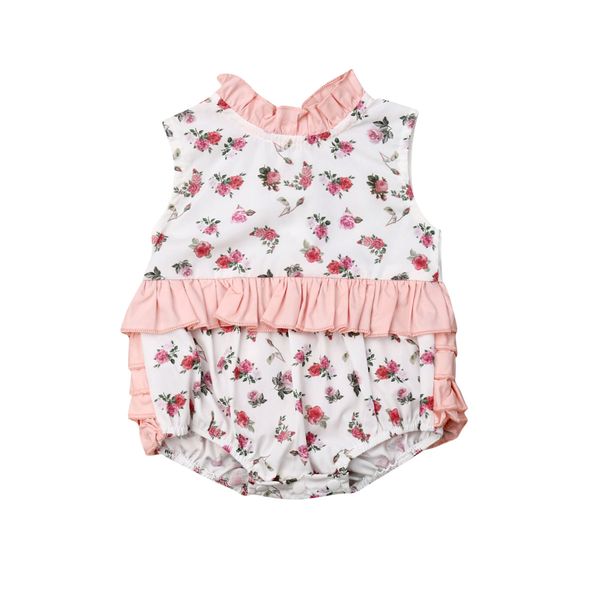 

Newest Style Newborn Infant Kid Baby Girl Spring Summer Floral Sleeveless Adorable Romper Outfits Clothes 6-24Months