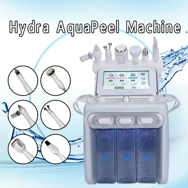 

6in1 h2-o2 hydra dermabrasion rf bio-lifting spa facial hydro microdermabrasion facial machine /water dermabrasion cold hammer oxygen spray