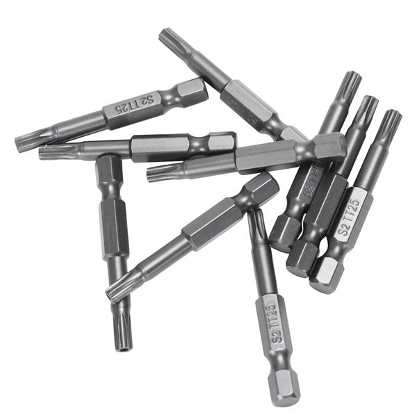 

bmby-10pcs 1/4inch hex shank t25 magnetic torx screwdriver bits