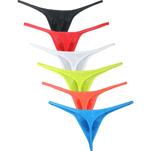 

men's pouch g-string underwear big package y back panties breathable bulge thong, Black;brown