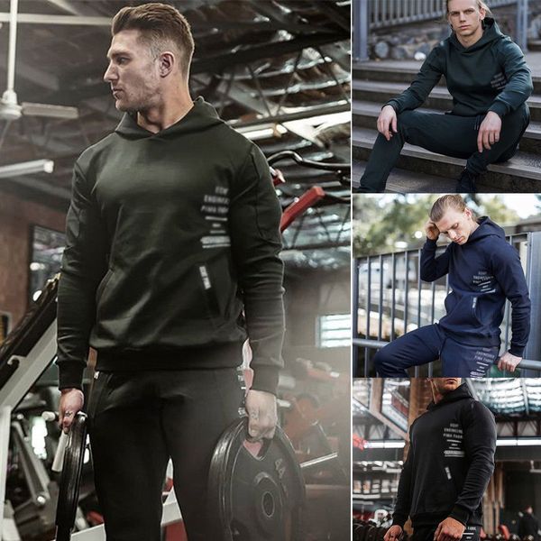 

hirigin jogger sweatshirt 2018 fashion solid mens hoodies long sleeve warm hooded fleece pullover warm jumper sweatshirt, Black