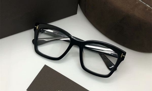 

2020 new high-quality tf681-f square pure-plank big-frame 50-20-145 prescription glasses with clear lens and full-set case oem