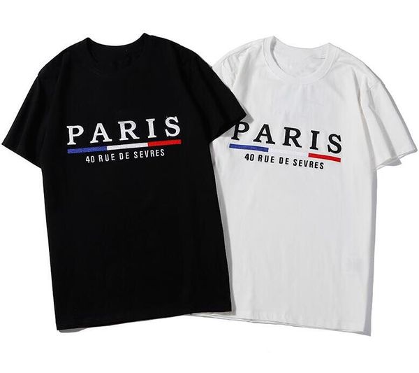 

белый черный дизайнер футболка мужская футболки с буквами summer hot brand men t-shirt роскошные мужчин верхняя одежда размер s-2xl факульта, White;black