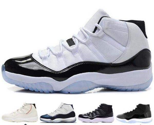 

platinum tint 378037-100 concord 45 prom night xi 11s 11 cap and gown men women basketball shoes bred space jam mens sports sneakers
