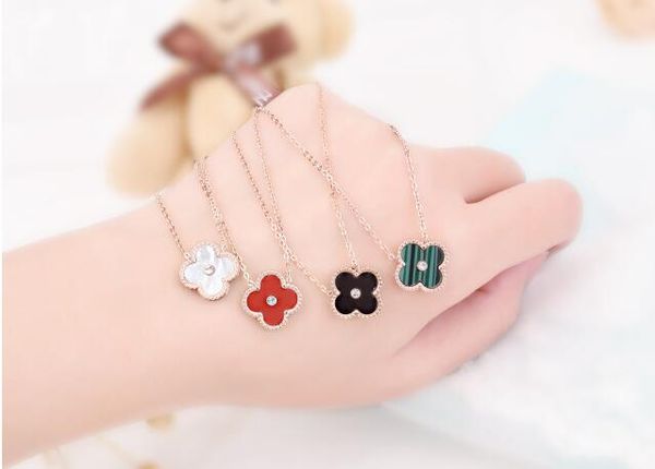 

Women Titanium Steel Necklace Necklaces & Pendants Unique Clover Pendant Necklace for Women