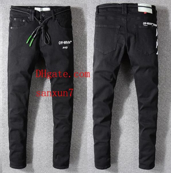 

2019 skinny jeans men ripped holes jeans motorcycle biker denim pants men brand fashion designer hip hop mens jeans pour hommes ab-10, Blue
