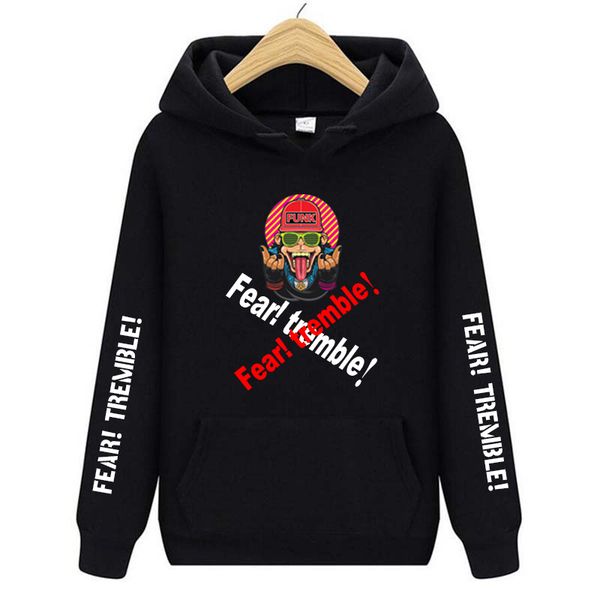 

проектировщик письмо черепа печать пуловеры молодежи высокого качества случайных спортивной одежды для печати мужская с капюшоном пуловер, Black