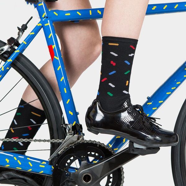 

professional brand sport pro cycling socks comfortable road bicycle socks mountain bike racing, Black