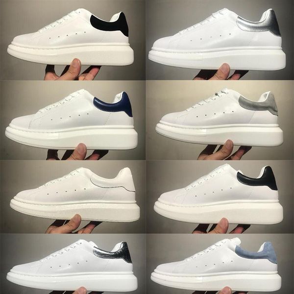 

2019 designer shoe fashion luxury women shoes men's leather lace up platform oversized sole sneakers white black casual shoes 36-45