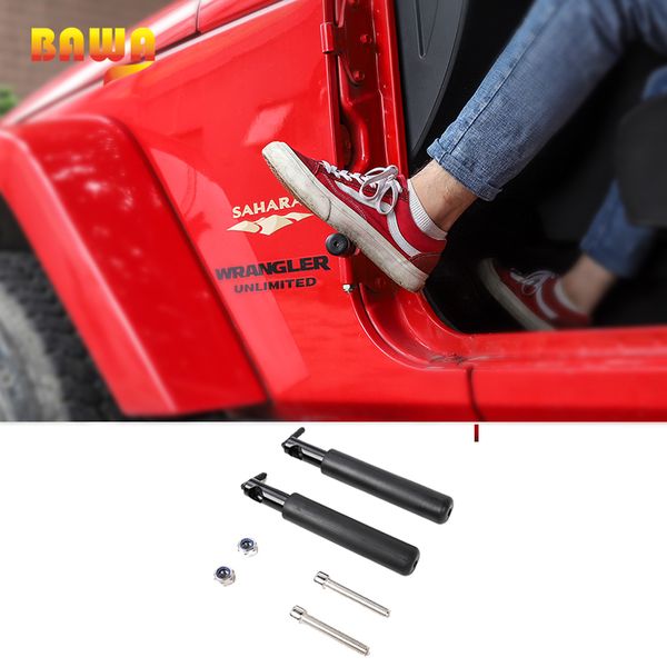 

bawa pedals car door foot pedal assist plate for wrangler 2007-2017 car styling for jk accessories