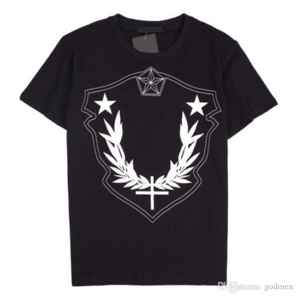 

роскошные мужские дизайнер футболка soft повседневный печати короткие рукава мода мужчины женщины хип-хоп тис 2 цвета, White;black