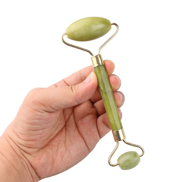 

natural grade a jade roller face slimming massager stones for skin rejuvenates face and neck antiaging glue metal jade therapy jd001