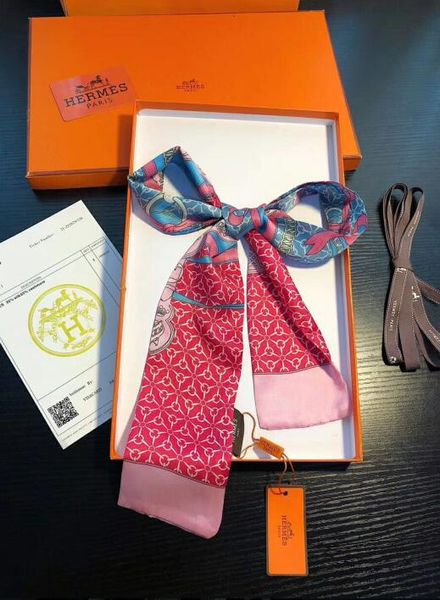 

new double silk brand ribbon design printed women's scarf fashion scarf brand handbag ribbon scarf 10*120 sagasga, Blue;gray
