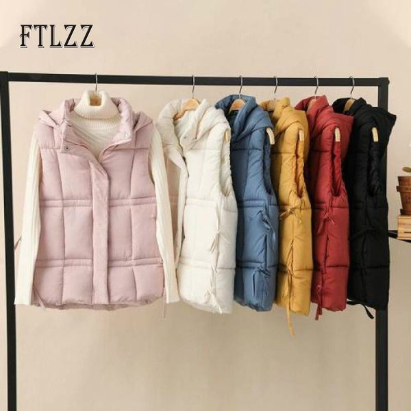 

women's waist coats fashion autumn winter warm sleeveless korean ladies slim zipper black short vests women clothes 2019, Black;white